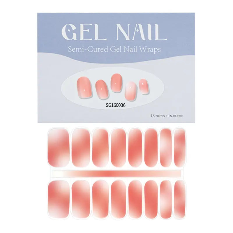 New Arrival Full Cover Transfer Colorful Gel Nail Foil Sticker Pink dye nail art design - HUIZI HUIZI