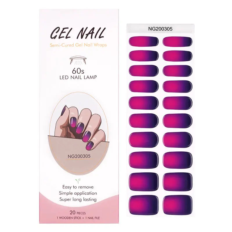Wholesale Oem/Odm Purple Ombre Gel Nail Wraps - Huizi HUIZI