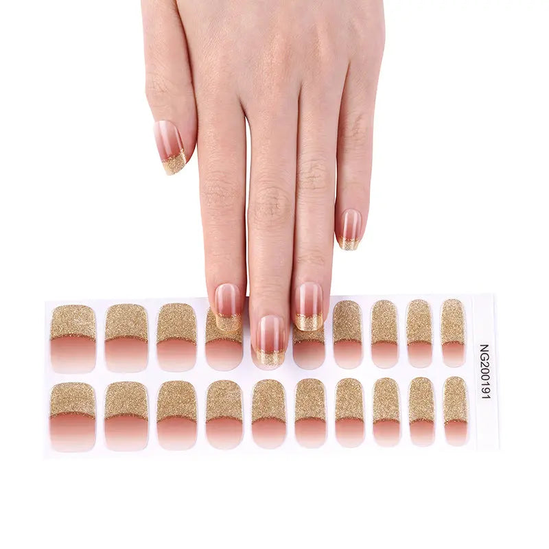 Before and after nail extension. Natural french manicure. Long nails  extension, female hands Stock Photo | Adobe Stock