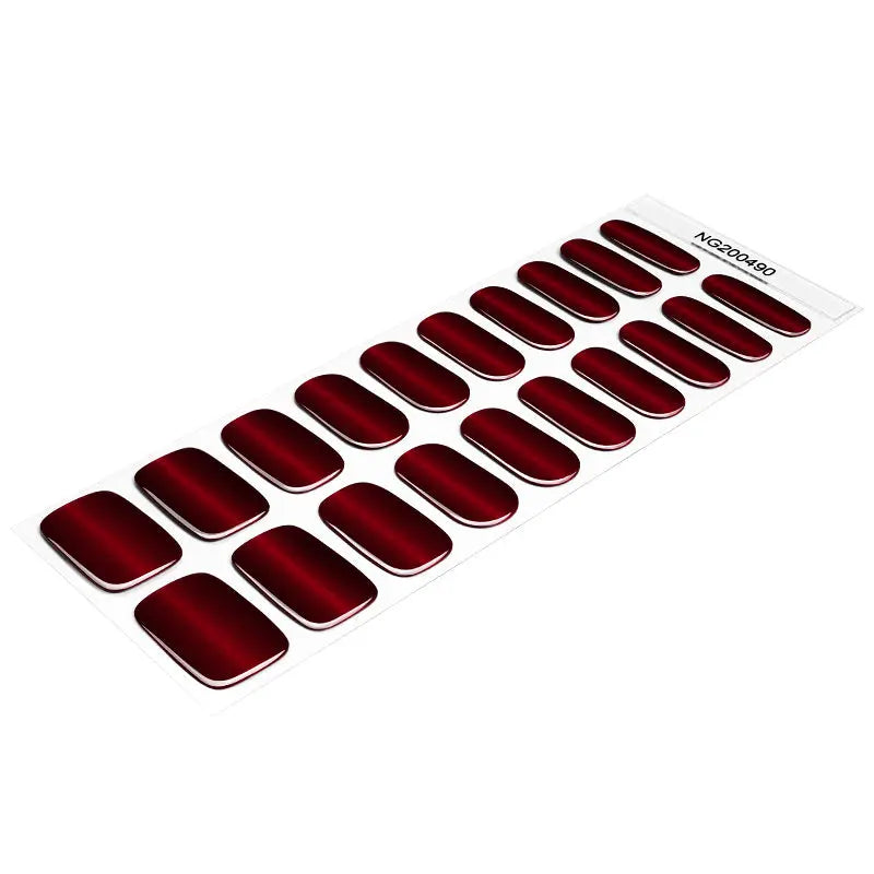 Semi Cured Gel Nail Strip Supplier Custom Cat-eye Glitter Nail Sticker HUIZI