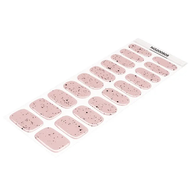 Semi Cured Gel Nail Strip Supplier Custom Confetti Nail Sticker HUIZI