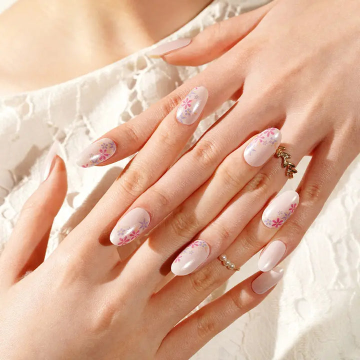 Semi Cured Gel Nail Strip Supplier Custom Glitter Nail Sticker