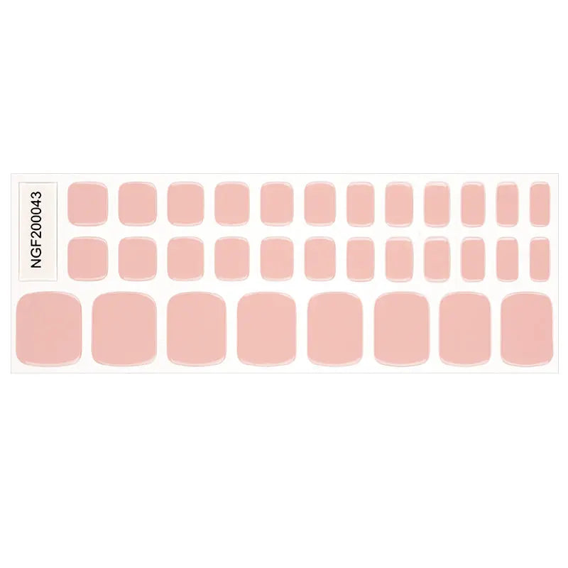Solid Color Toe Gel Nail Strips Wholesale HUIZI