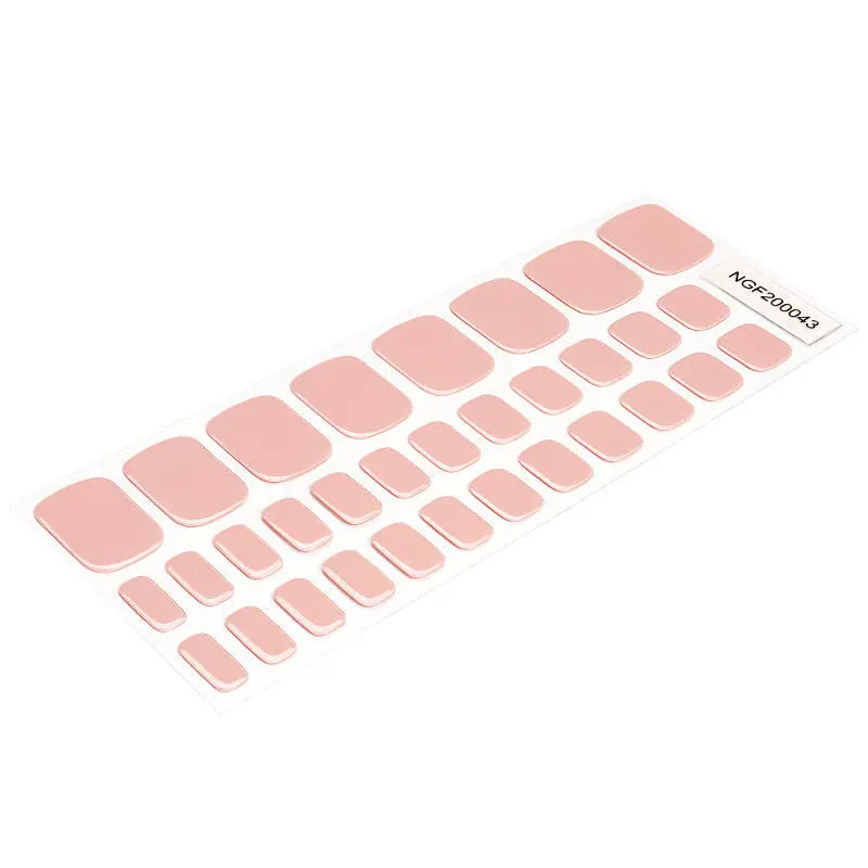Solid Color Toe Gel Nail Strips Wholesale HUIZI