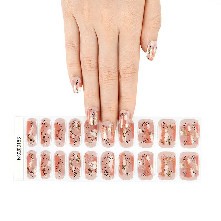 Stock Up on Wholesale Gel Nail Wraps Custom Subtle Sparkle Nails - HUI