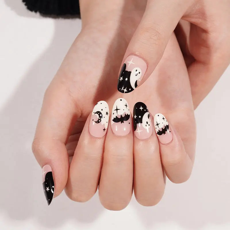 Wholesale 2025 Huizi Halloween Glow in the Dark Gel Nail Wraps HUIZI