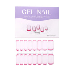 Wholesale Anti-french Nail Strips Custom Semi-cured Gel Nail Strip Des