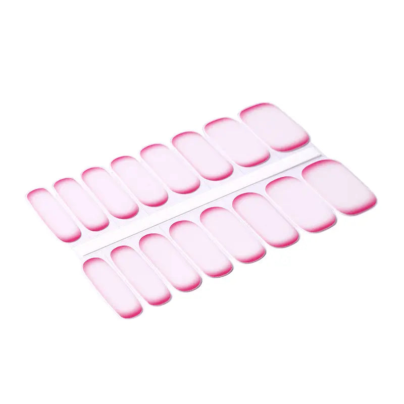 Wholesale Anti-french Nail Strips Custom Semi-cured Gel Nail Strip Designs HUIZI