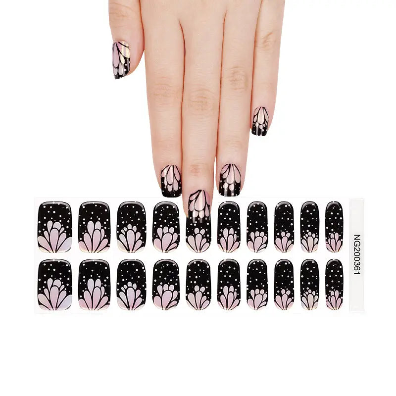 Wholesale Aurora Nail Gel Strips Custom Nail Designs HUIZI