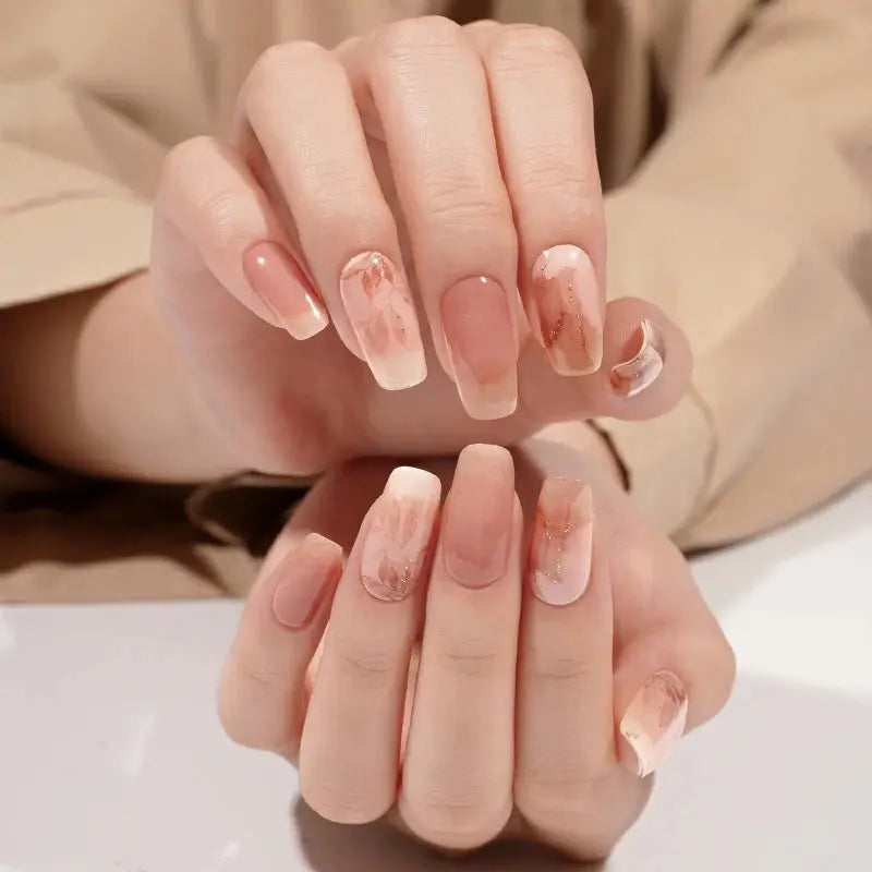 Wholesale Autumn Gel Nail Strips Trendy Leaf & Marble Designs Custom Gel Wraps HUIZI