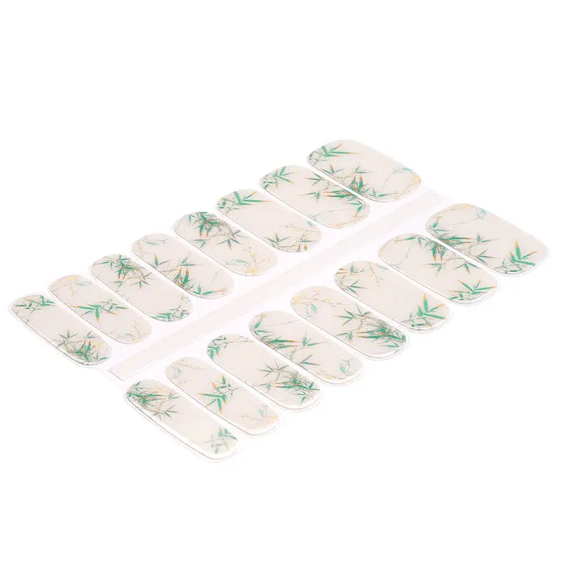 Wholesale Bamboo Gel Nail Wraps Custom Nail Art Designs HUIZI