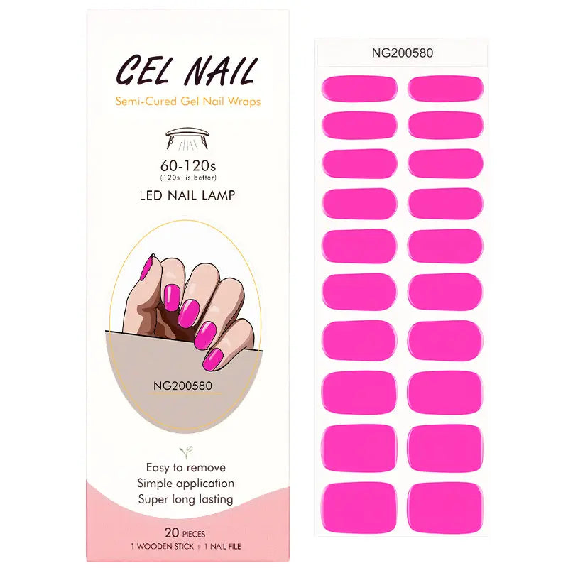Wholesale Barbie Pink Gel Nail Strips – OEM & Private Label Customization Available HUIZI