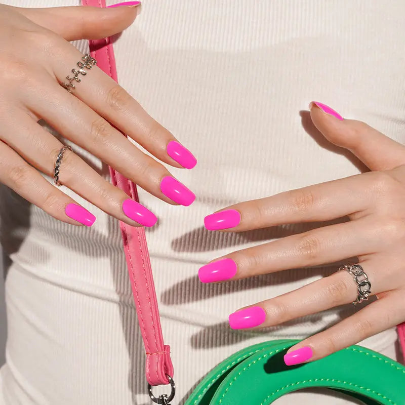 Wholesale Barbie Pink Gel Nail Strips – OEM & Private Label Customization Available HUIZI