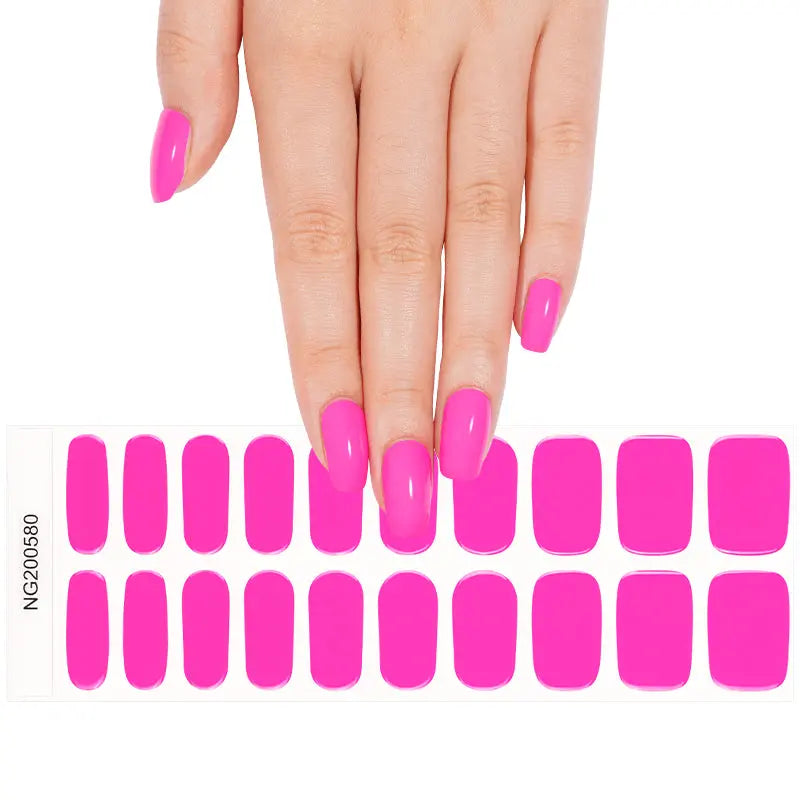 Wholesale Barbie Pink Gel Nail Strips – OEM & Private Label Customization Available HUIZI