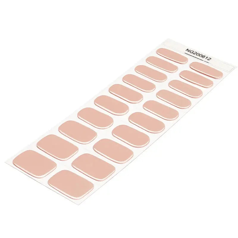Wholesale Beige Brown Gel Nail Stickers Custom Solid Gel Nail Wrap Suppliers HUIZI