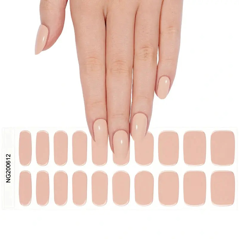 Wholesale Beige Brown Gel Nail Stickers Custom Solid Gel Nail Wrap Suppliers HUIZI