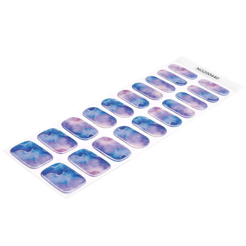 Wholesale Blue Gel Nail Strips Custom Gel Nails HUIZI