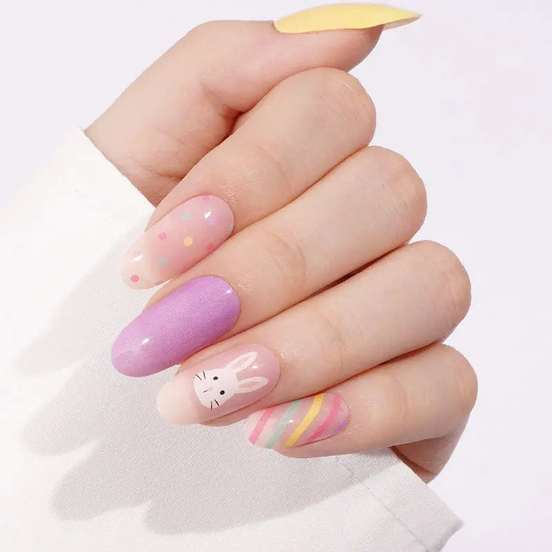 Wholesale Bunny Semi-Cured Gel Nail Wraps Private Label OEM HUIZI