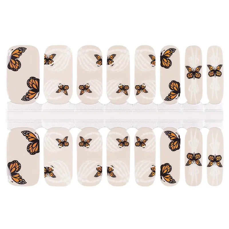 Wholesale Butterfly Skull Nail Stickers Custom Nail Polish Wraps HUIZI