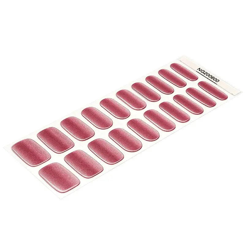 Wholesale Cat-eye Gel Nail Stickers Custom Glitter Gel Nail Strips HUIZI