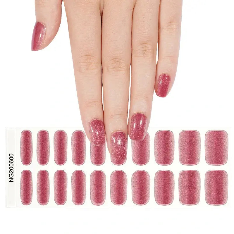 Wholesale Cat-eye Gel Nail Stickers Custom Glitter Gel Nail Strips HUIZI