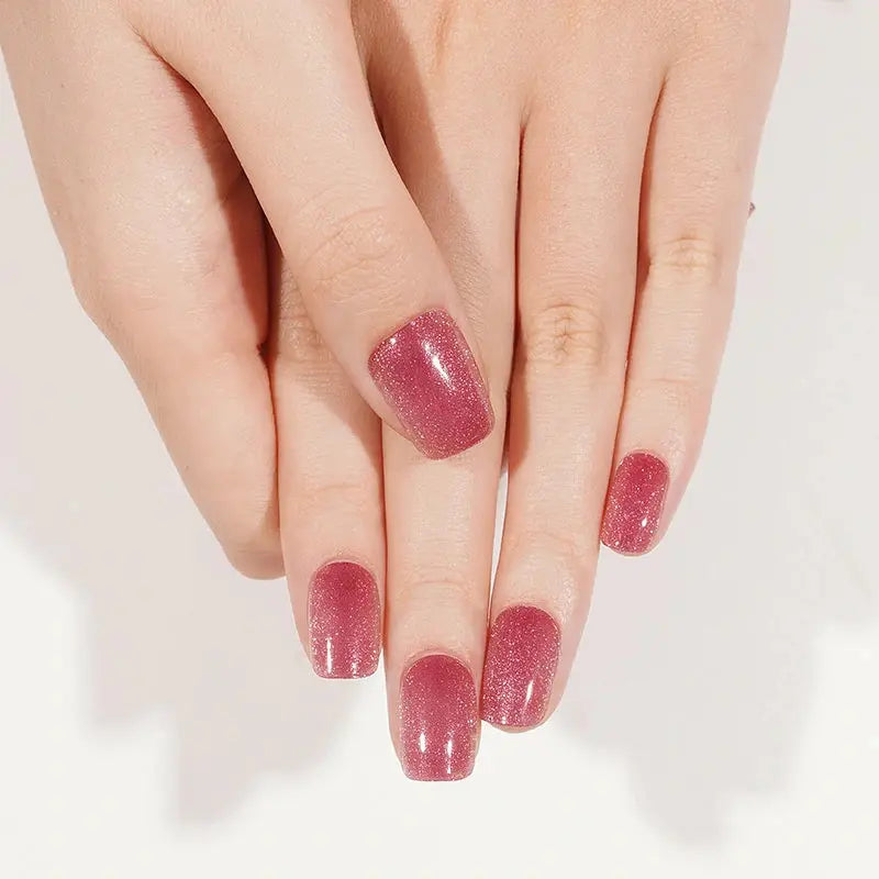 Wholesale Cat-eye Gel Nail Stickers Custom Glitter Gel Nail Strips HUIZI