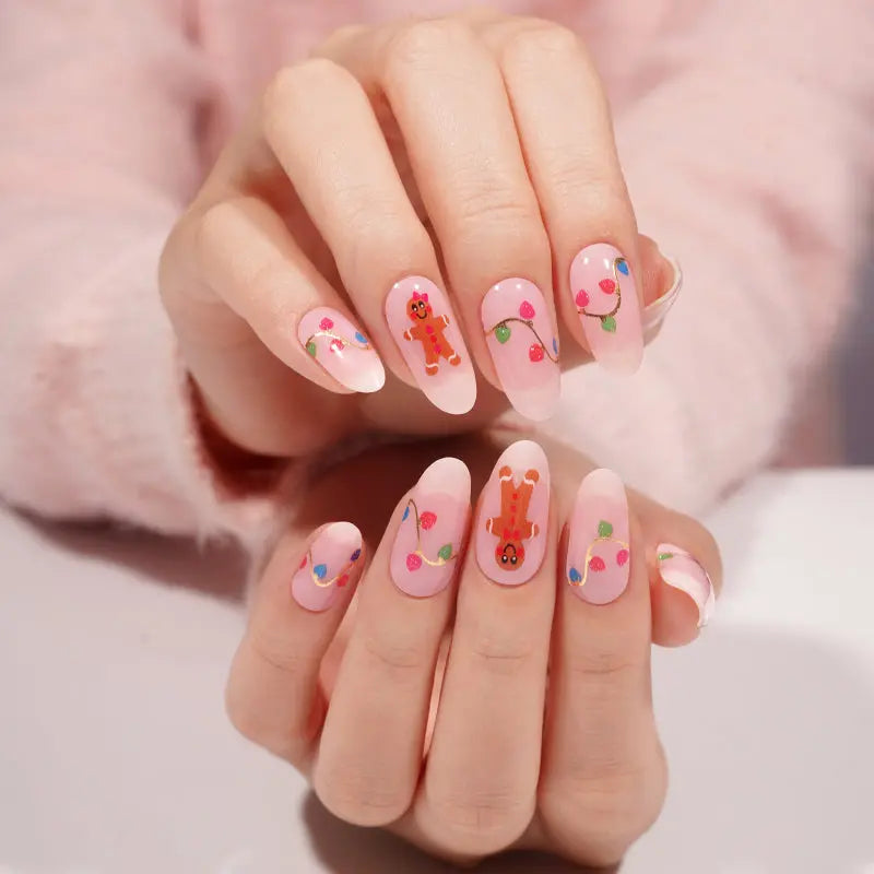 Wholesale Christmas Gel Nail Stickers Customizable Nail Wraps for Brands HUIZI