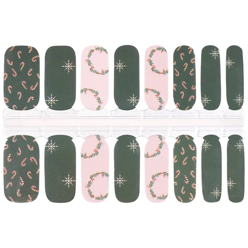 Wholesale Christmas Nail Stickers Custom Snow Place Nail Designs HUIZI