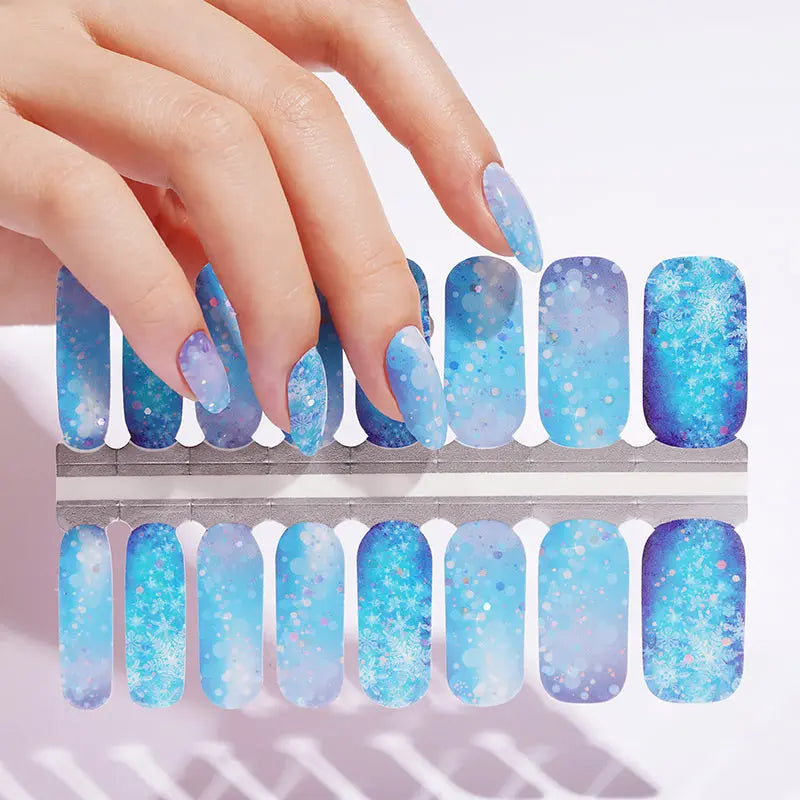 Wholesale Christmas Nail Stickers Snowflake Custom Winter Nails HUIZI