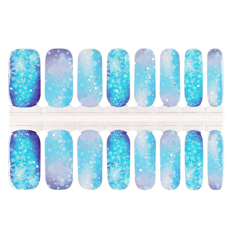 Wholesale Christmas Nail Stickers Snowflake Custom Winter Nails HUIZI