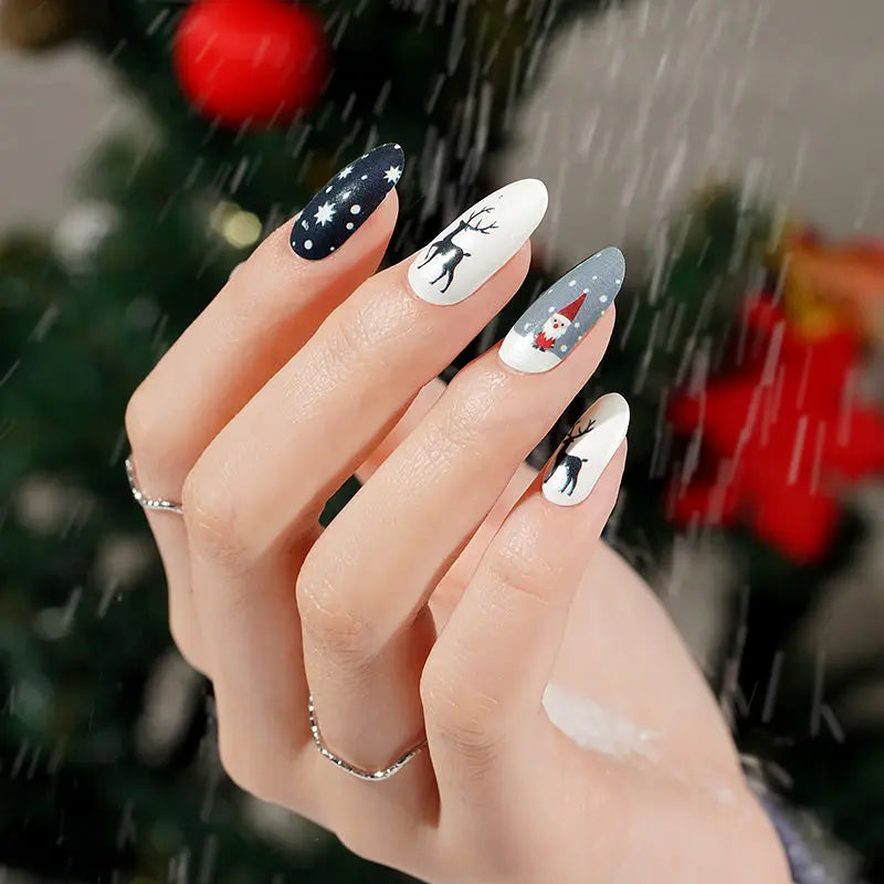 Wholesale Christmas Nail Wraps Custom Nail Polish Stickers HUIZI