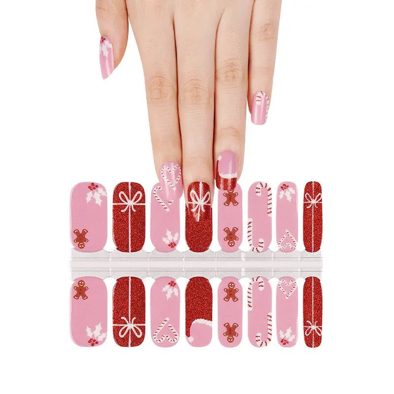 Wholesale Christmas Nail sticker Custom New Year Nail Designs HUIZI