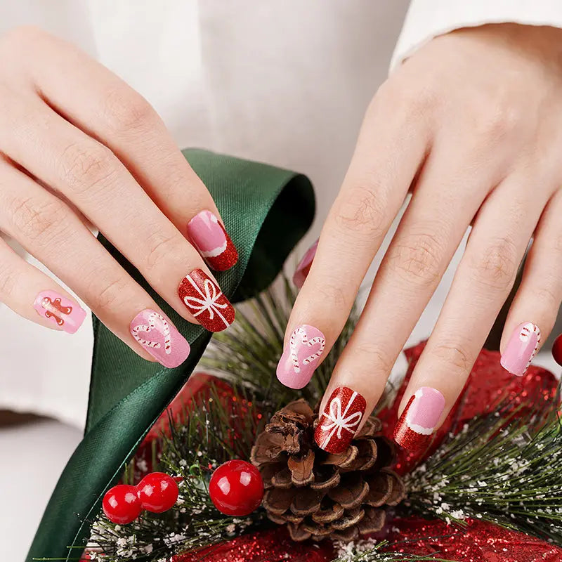 Wholesale Christmas Nail sticker Custom New Year Nail Designs HUIZI