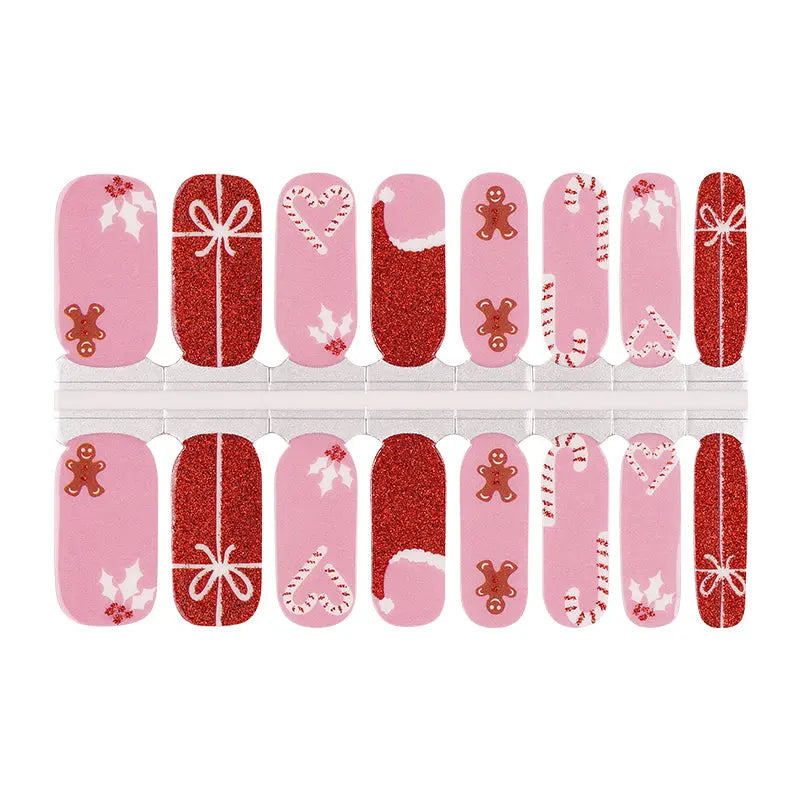 Wholesale Christmas Nail sticker Custom New Year Nail Designs HUIZI