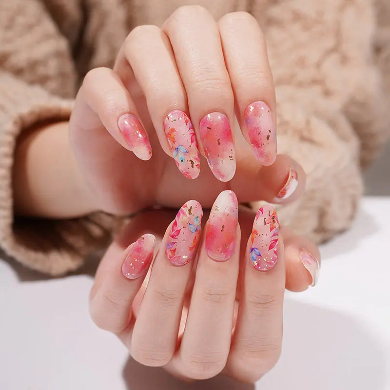 Wholesale Colorful Autumn Gel Nail Strips Custom Nail Stickers HUIZI