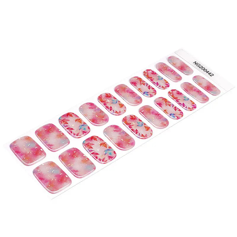 Wholesale Colorful Autumn Gel Nail Strips Custom Nail Stickers HUIZI