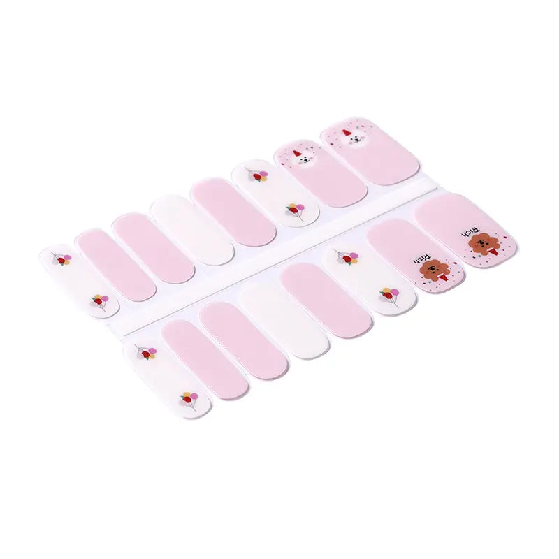 Wholesale Cute Cartoon Gel Nail Strips Custom Nail Art Designs HUIZI