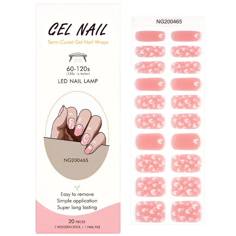 Wholesale Cute Pink Love Nail Art Custom Valentine's Day Nail Stickers HUIZI