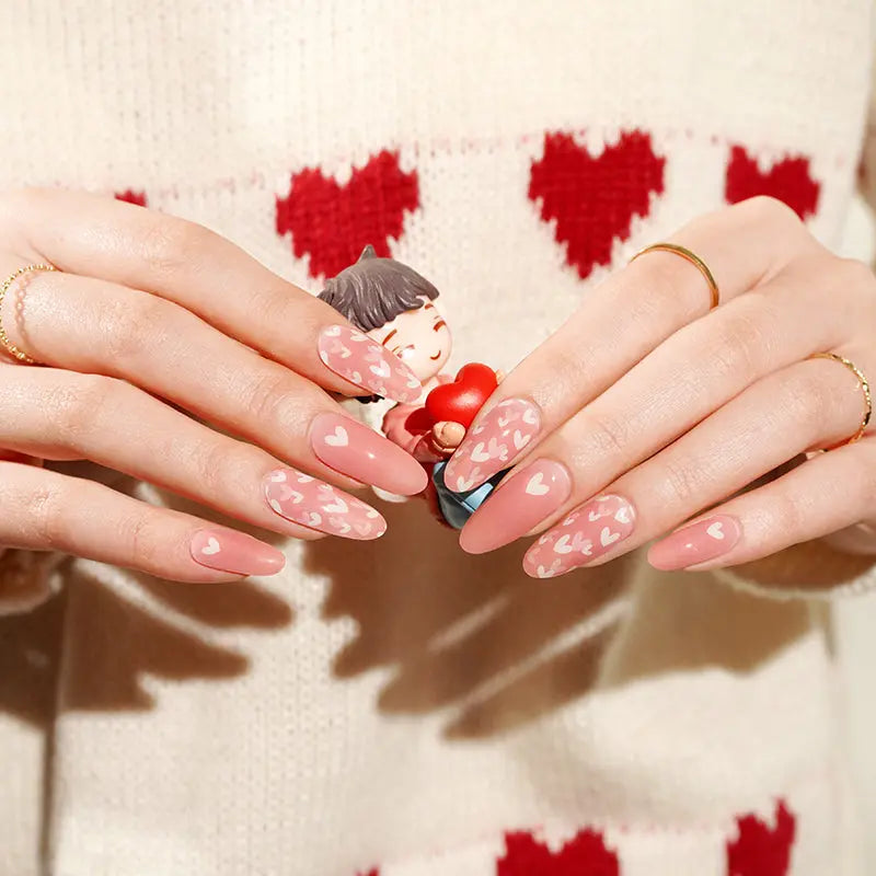 Minimalist Love Nails for Valentine's Day