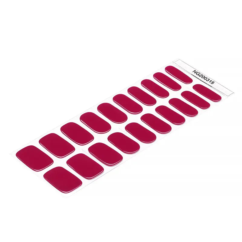 Wholesale  Deep, Berry Polish Violet Hinted With Red Gel Nail Wraps - Huizi HUIZI