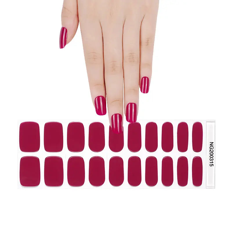 Wholesale  Deep, Berry Polish Violet Hinted With Red Gel Nail Wraps - Huizi HUIZI