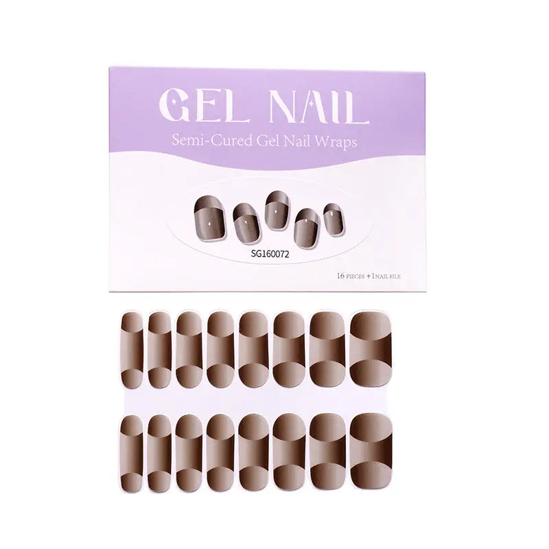 Wholesale Double Ombre Gel Nail Strips Custom Nail Designs HUIZI