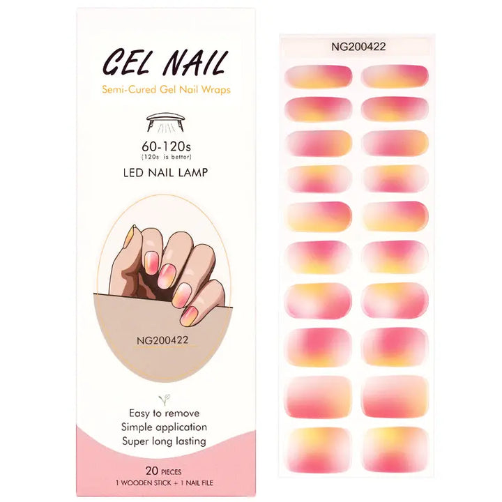 Wholesale Dream Fall Gel Nails Custom Semi Cured Gel Nail Sticker Kit