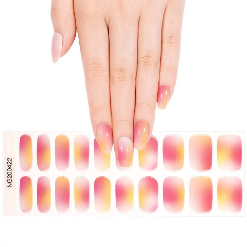 Wholesale Dream Fall Gel Nails Custom Semi Cured Gel Nail Sticker Kit HUIZI