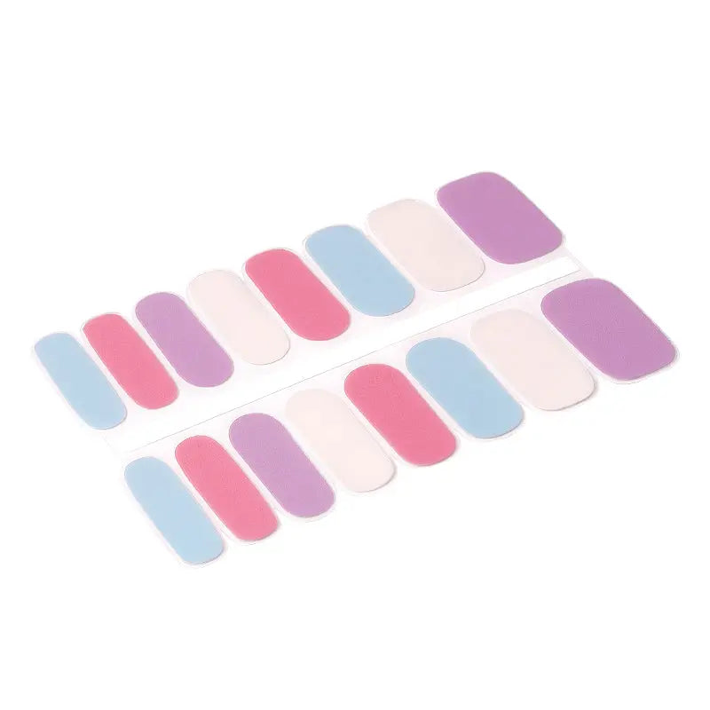 Wholesale Durable UV Nail Gel Stickers Custom Classic Solid Semi-Cured Nail Stickers HUIZI