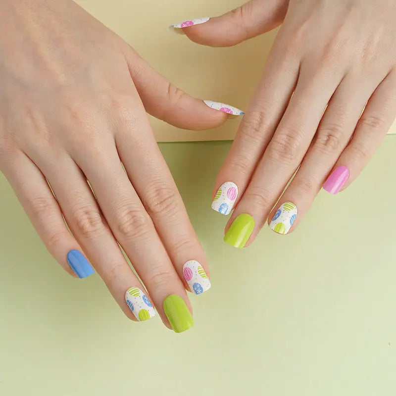 Wholesale Easter Nail Stickers Custom Egg Nail Wrap Designs HUIZI