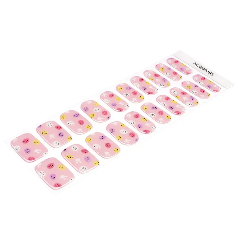 Wholesale Easter Nail Strips Custom Cute Rabbit Gel Nail Stickers HUIZI