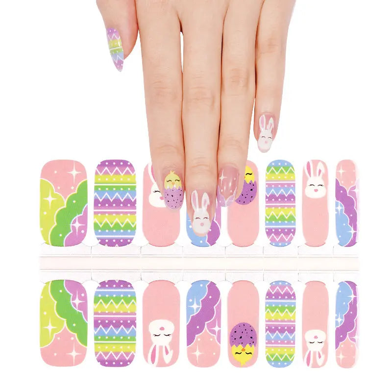 Wholesale Eggs, Easter Nail Stickers Custom Nail Wraps HUIZI