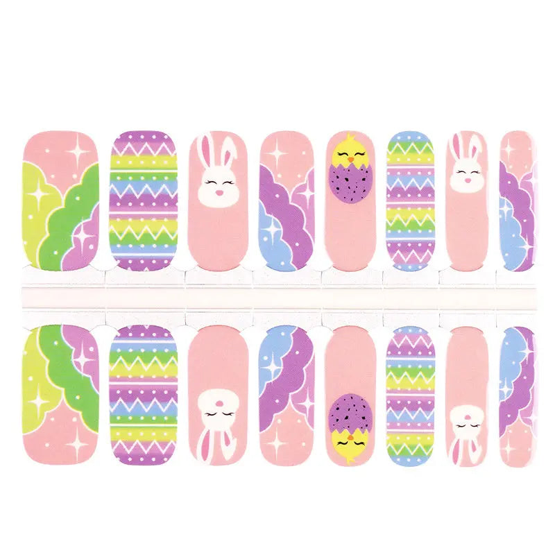 Wholesale Eggs, Easter Nail Stickers Custom Nail Wraps HUIZI