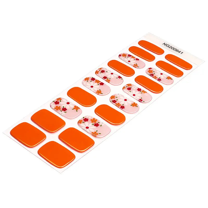 Wholesale Fall Gel Nail Stickers Customizable Nail Strips for Brands HUIZI